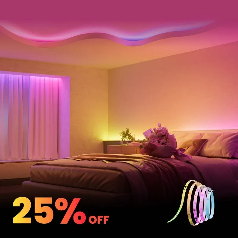 Ảnh Đèn led dây Yeelight Aurora RGBIC, tùy chỉnh 16 triệu màu, đồng bộ âm nhạc, kết nối APP Yeelight 3