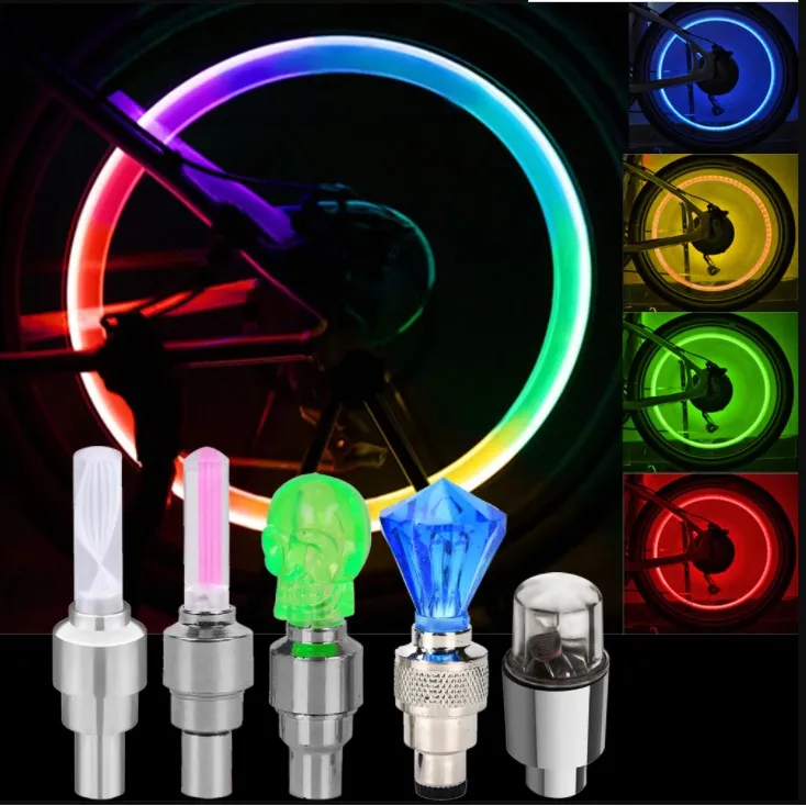 Ảnh Đèn LED gắn van bánh xe đạp xe hơi LYMOYO có pin mẫu tạo hình đầu lâu 2