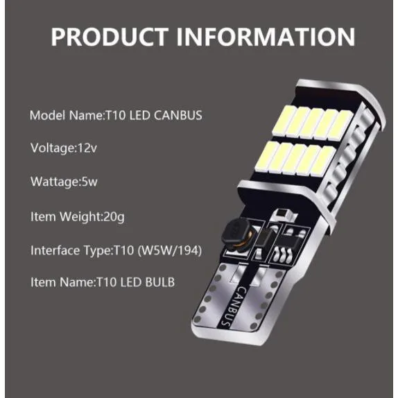 Ảnh Đèn Led Lymoyo T10 T15 W5W 194 168 26smd 4014 Cho Xe Hơi 2