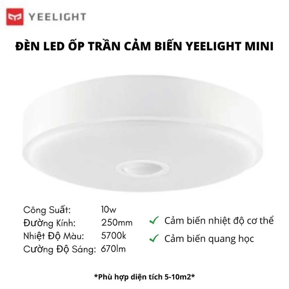 Ảnh Đèn led ốp trần cảm biến chuyển động Yeelight Crystal Sensory Light Mini 250mm bản quốc tế 2