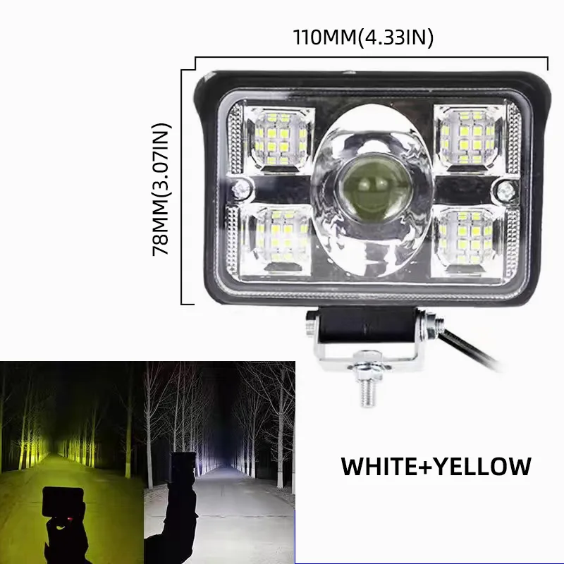 Ảnh Đèn led vuông LYMOYO 78W 12V 24V chống nước gắn xe tải địa hình SUV 2