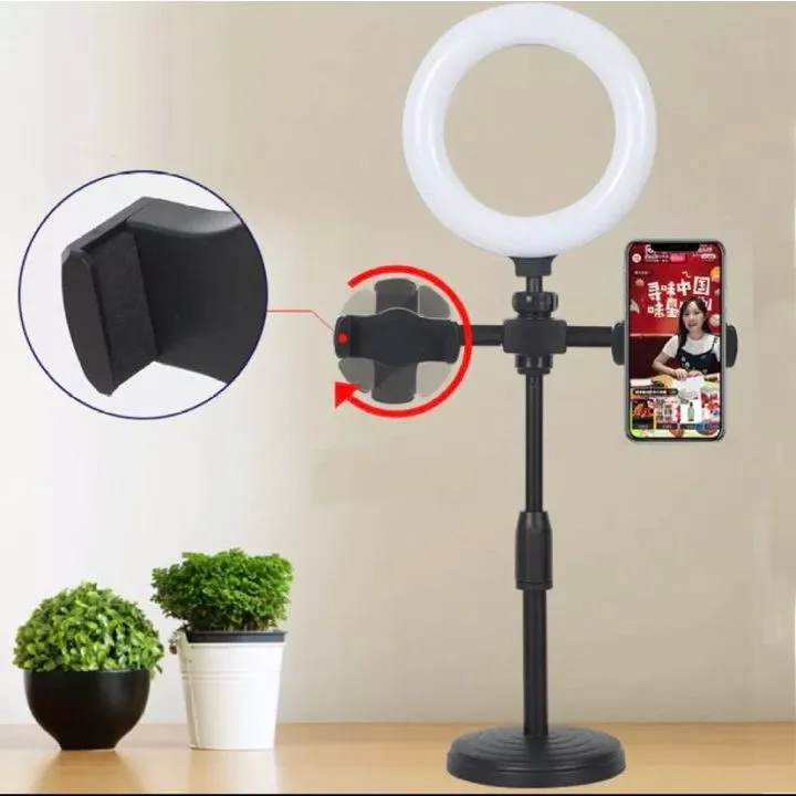 Ảnh Đèn Livestream Để Bàn 2 Kẹp G40 Hỗ Trợ Livestream Quay Video, Giá Đỡ Điện Thoại Xoay 360 Độ -  HOLOCOM 2