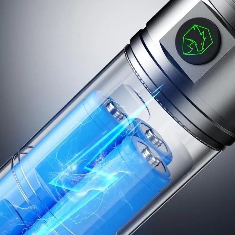 Ảnh Đèn pin siêu sáng  pin Lithium 7200mAh công suất lớn-có thể thu phóng bằng kính thiên văn - đèn LED hiển thị thông minh 2