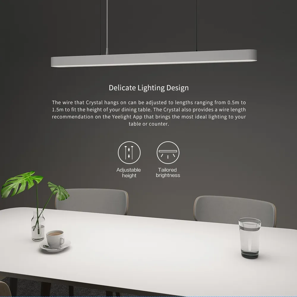Ảnh Đèn thả trần Yeelight Crystal Pendant Light led rgb đổi màu có thể điều chỉnh độ dài 4