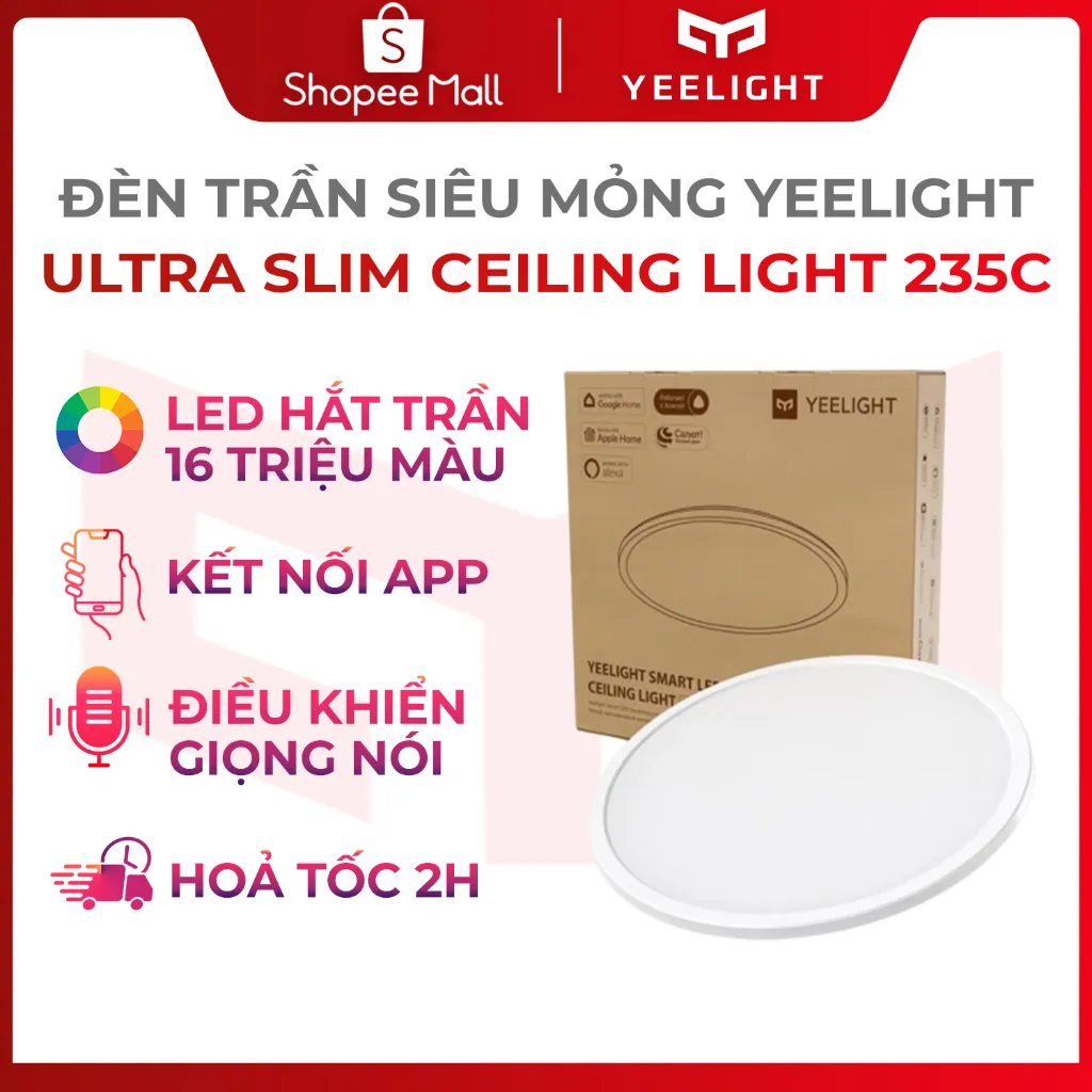 Ảnh Đèn trần thông minh Yeelight Arwen 235C viền siêu mỏng - công suất 18W thay đổi nhiều ngữ cảnh, tương thích Homekit 1