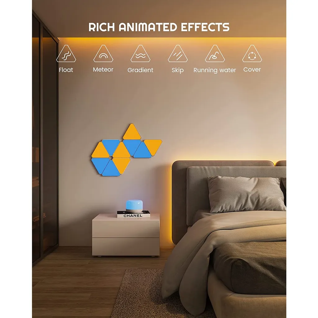 Ảnh Đèn trang trí dán tường Yeelight Smart Light Panels, Led RGB 16 triệu màu lắp ghép thông minh, hỗ trợ Google, Alexa 4