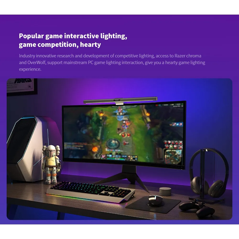 Ảnh Đèn treo màn hình Yeelight Screen Light Bar Monitor Pro yltd003 - Hỗ trợ Razer Chroma và OverWolf 4