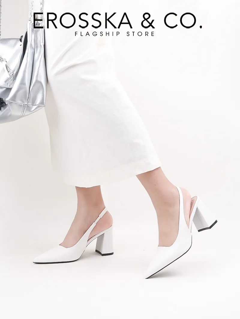 Ảnh Erosska - Giày cao gót nữ mũi nhọn kiểu dáng thanh lịch sang trọng cao 8cm màu đen - EH045 2