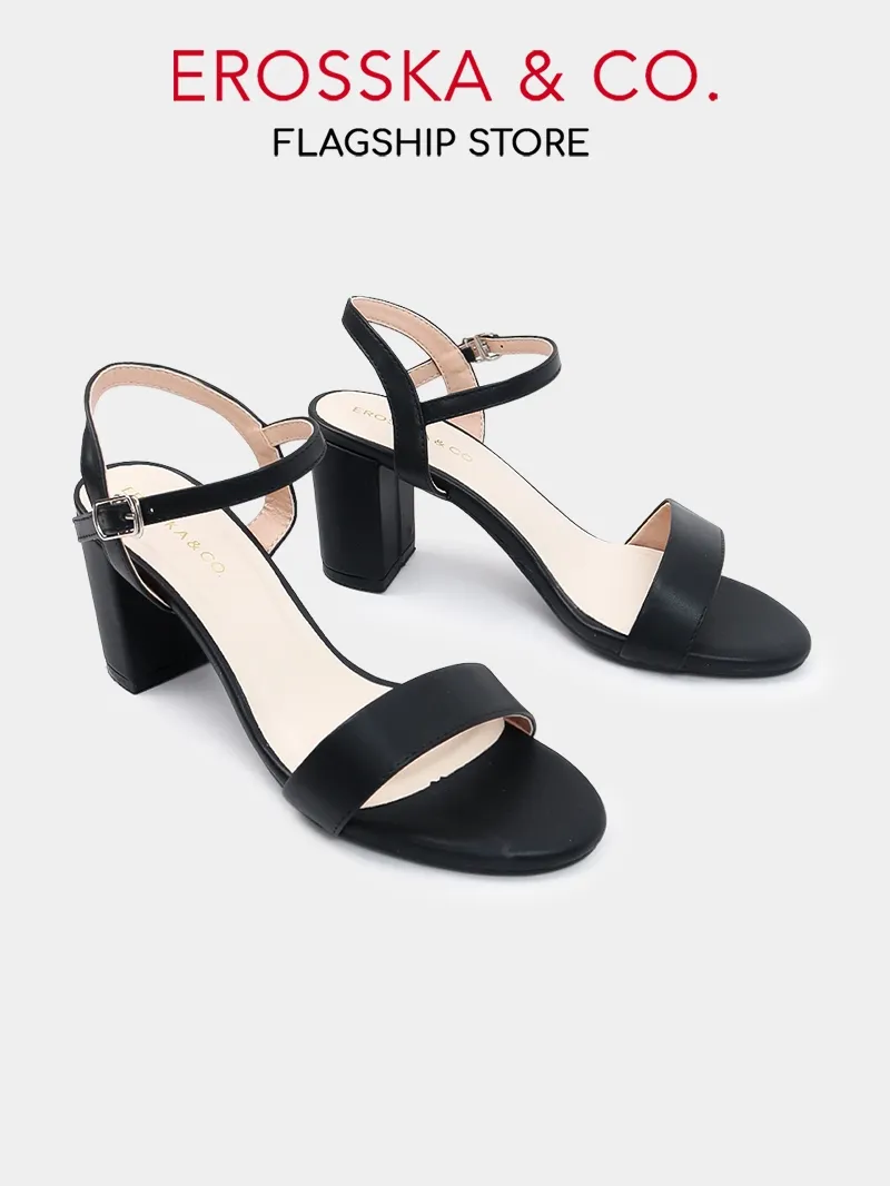 Đánh Giá Giày Sandal Nữ Erosska EB066 Gót Vuông 7cm Đen - Thời Trang & Êm Ái