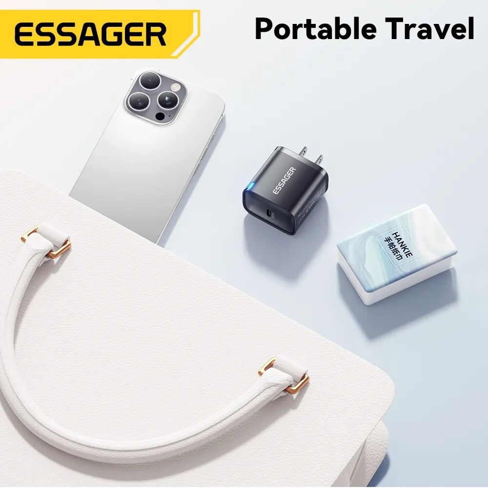 Ảnh Essager PD 20W / 30W USB-C Bộ sạc nhanh Bộ chuyển đổi phích cắm tường 3A Loại C 4