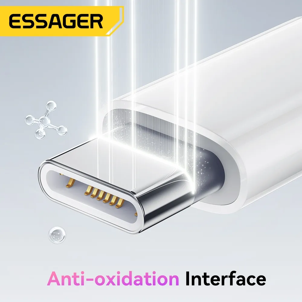 Ảnh Essager Type C 60W Type-C Cáp dữ liệu sạc nhanh Type C cho huawei Infinix ip16 15 3