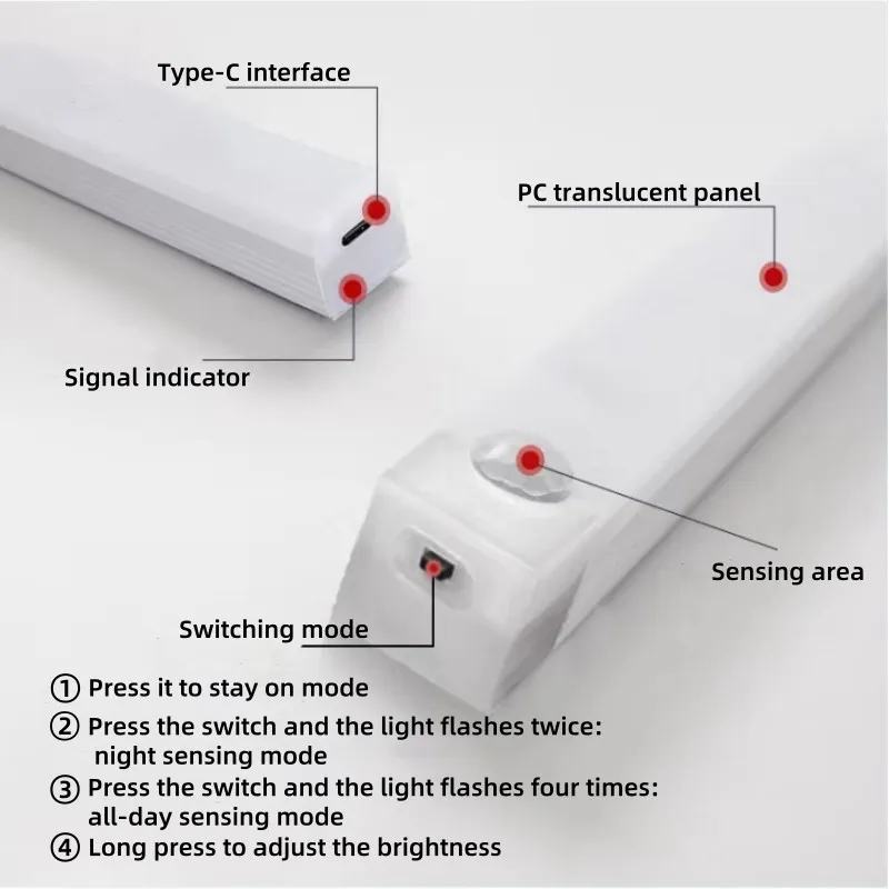 Ảnh Evebot đèn ngủ cảm biến cơ thể người, tuổi thọ pin 100 ngày, lắp đặt từ tính không dây, sạc tiện lợi 4