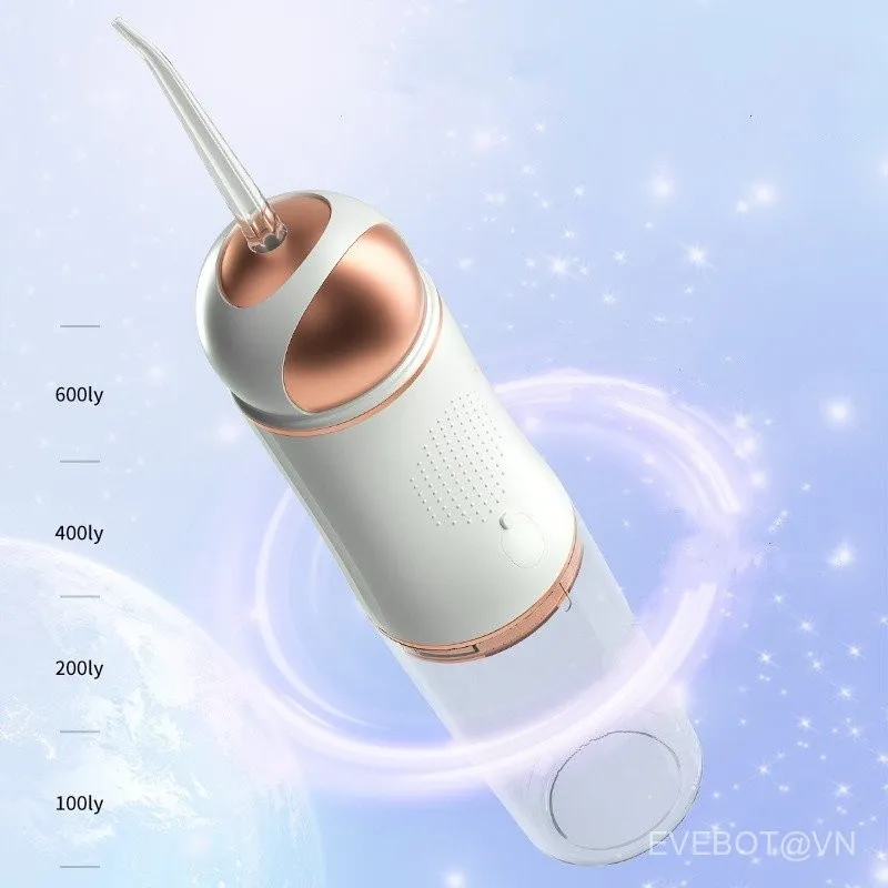 Ảnh EVEBOT Máy rửa Miệng điện thông minh, máy rửa nha khoa điều chỉnh ba giai đoạn di động, dung tích cao 230ml, sạc USB, chống nước IPX7 4