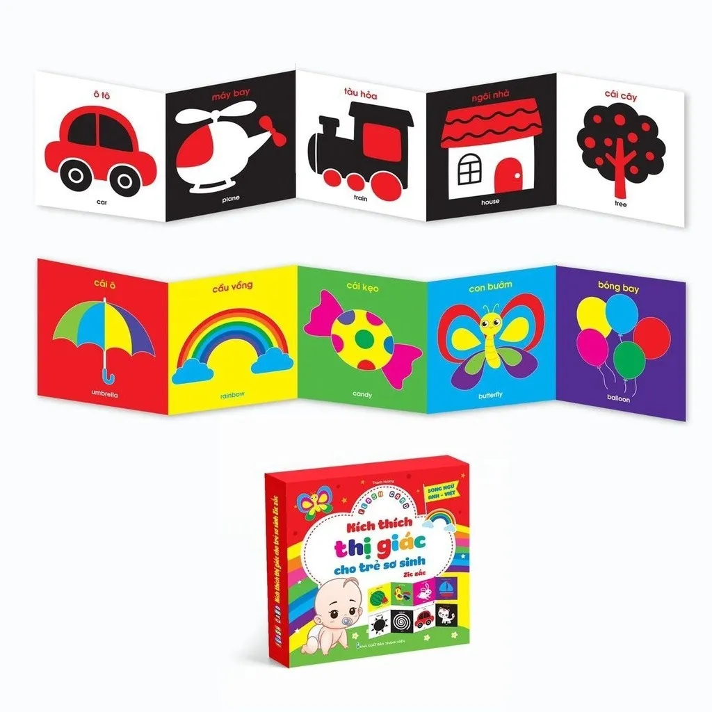Flash Card Kích Thích Thị Giác Zic Zắc | Phát Triển Thị Giác & Ngôn Ngữ Cho Bé Sơ Sinh