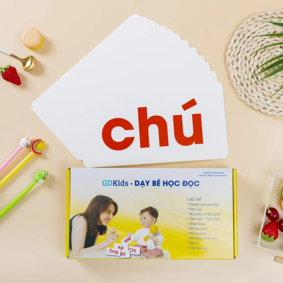 Ảnh Flashcard - Dạy Trẻ Học Đọc Glenn Doman - Bộ 100 thẻ học thông minh phát triển ngôn ngữ cho trẻ từ 0-6 tuổi 2
