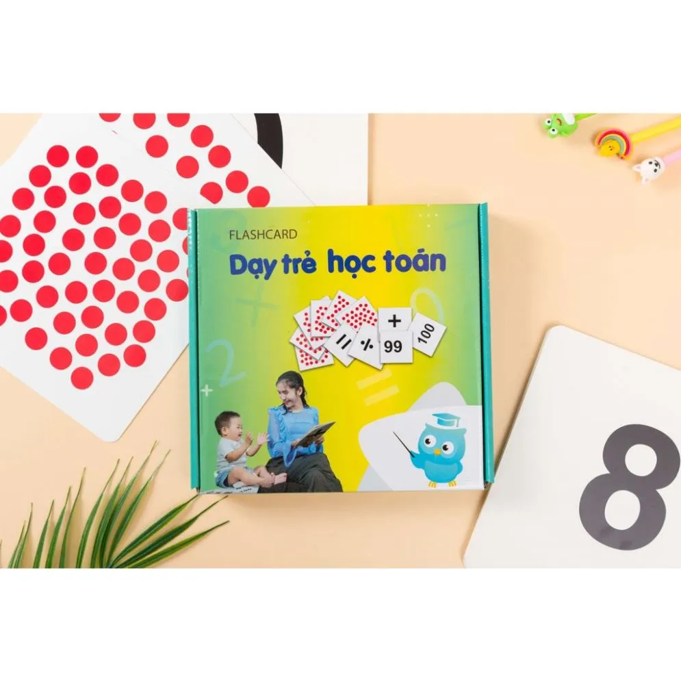Ảnh Flashcard Dạy Trẻ Học Toán Glenn Doman - Bộ 59 thẻ học thông minh phát triển tư duy logic cho trẻ từ 0-6 tuổi 3