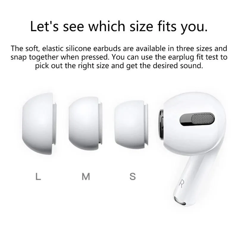 Ảnh Fonken 1 Cặp Tai Nghe Silicon Mềm Vỏ Tai Nghe Nút Tai Cho AP Air-pod Pro 1 / 2 3