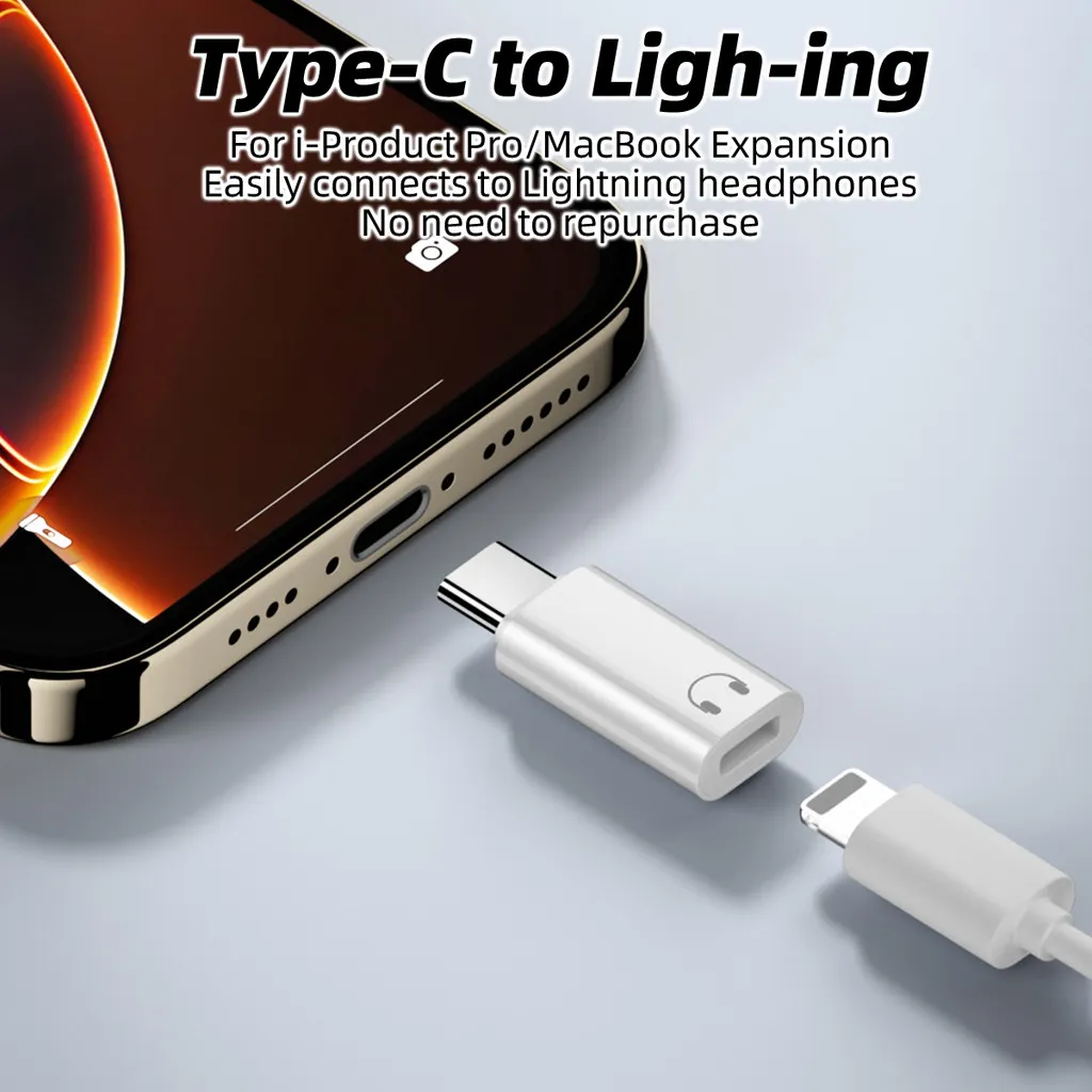 Ảnh Fonken Loại C sang IOS Tai Nghe Bộ Chuyển Đổi Âm Thanh USB C Nam Sang IOS Nữ Tai Nghe Chuyển Đổi Cho iPh 16 15 Điện Thoại Máy Tính Bảng 2