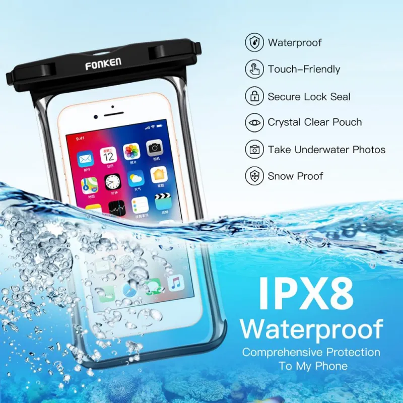 Ảnh FONKEN Túi Chống Thấm Nước Tiện Dụng Cho Điện Thoại Iphone Samsung 3