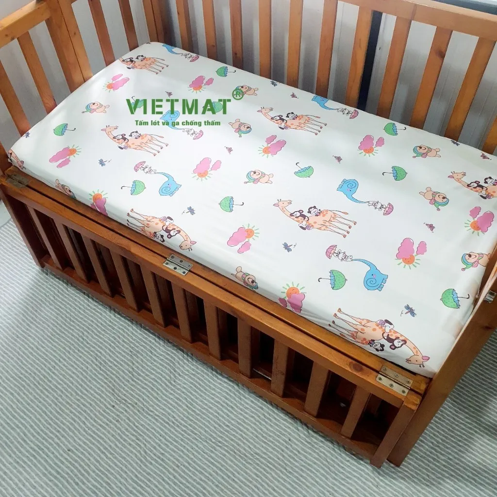 Ga Chống Thấm Cotton TILO Cho Bé: Thoáng Mát, Không Sột Soạt, Bảo Vệ Nệm Hiệu Quả