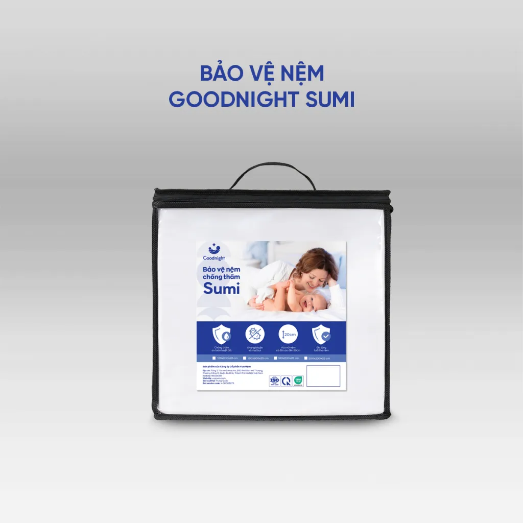 Ảnh Ga Chống Thấm Vua Nệm Goodnight Sumi, Ga Giường Chống Thấm Phủ TPU Kháng Nước, Tăng Tuổi Thọ Nệm Của Bạn 3