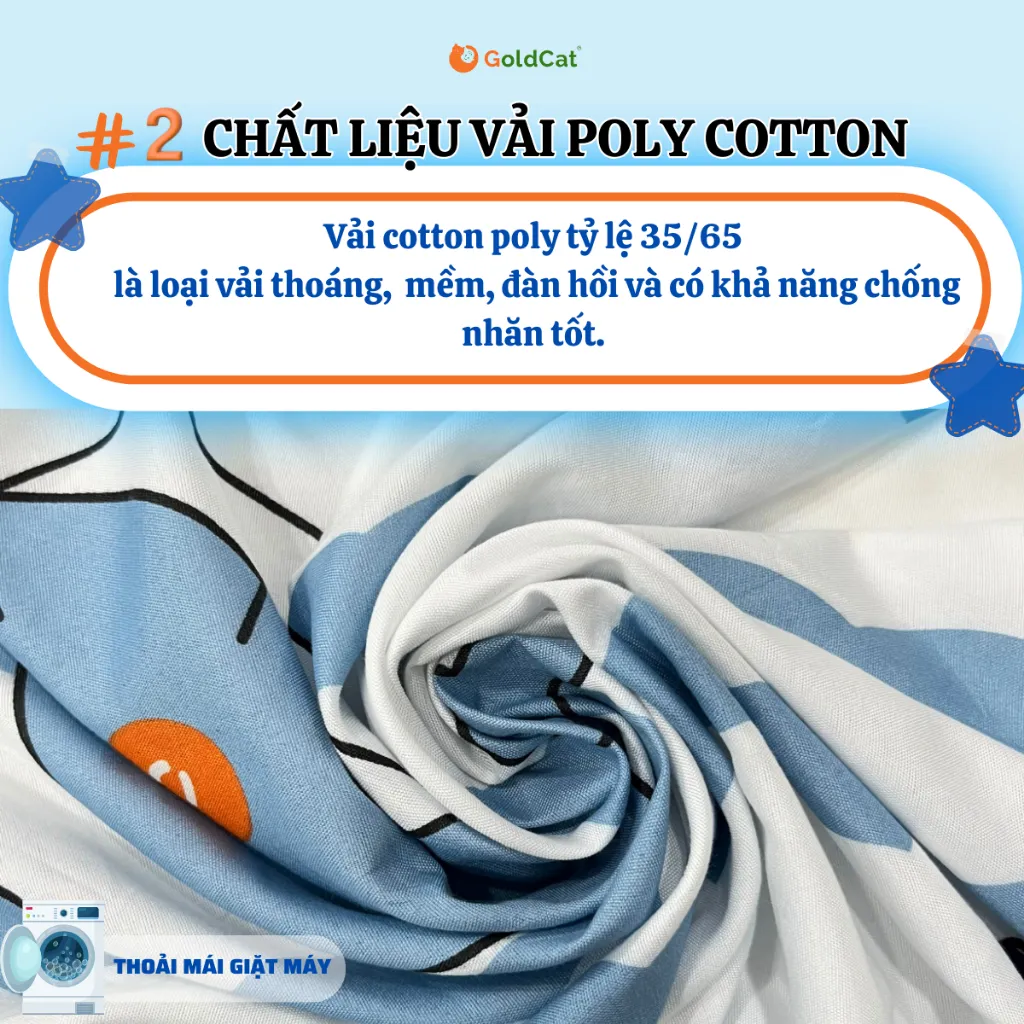 Ảnh Ga Cũi Cho Bé GOLDCAT GCC Chất Liệu Cotton Mềm Mát Dùng Cho Đệm Dày 5-10cm, Giặt Máy Thoải Mái 4