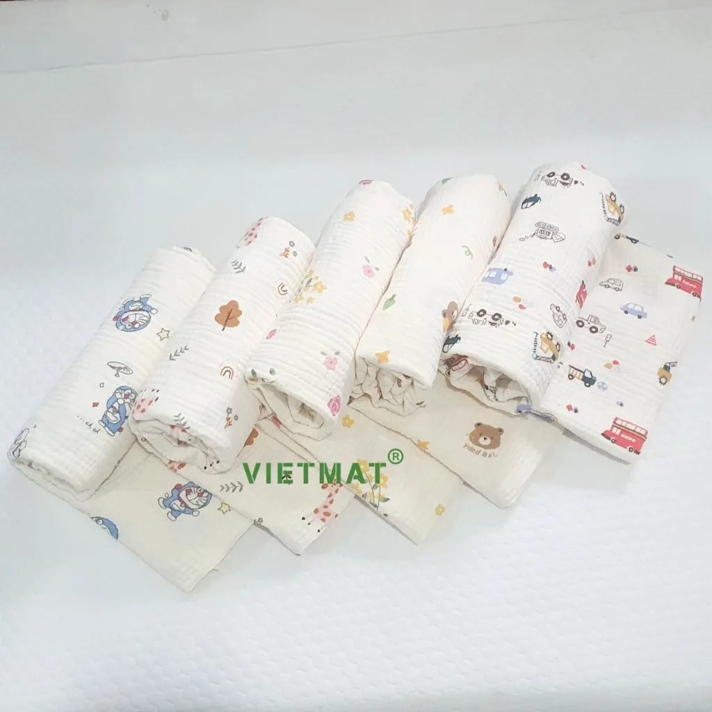 Ảnh Ga cũi vải xô muslin TILO 100% cotton nhiều kích thước 3