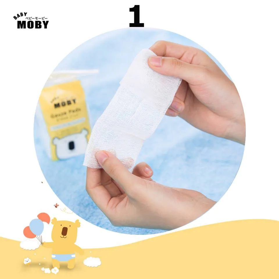 Ảnh Gạc rơ lưỡi Moby Baby vệ sinh răng miệng cho bé (5x5cm) 3