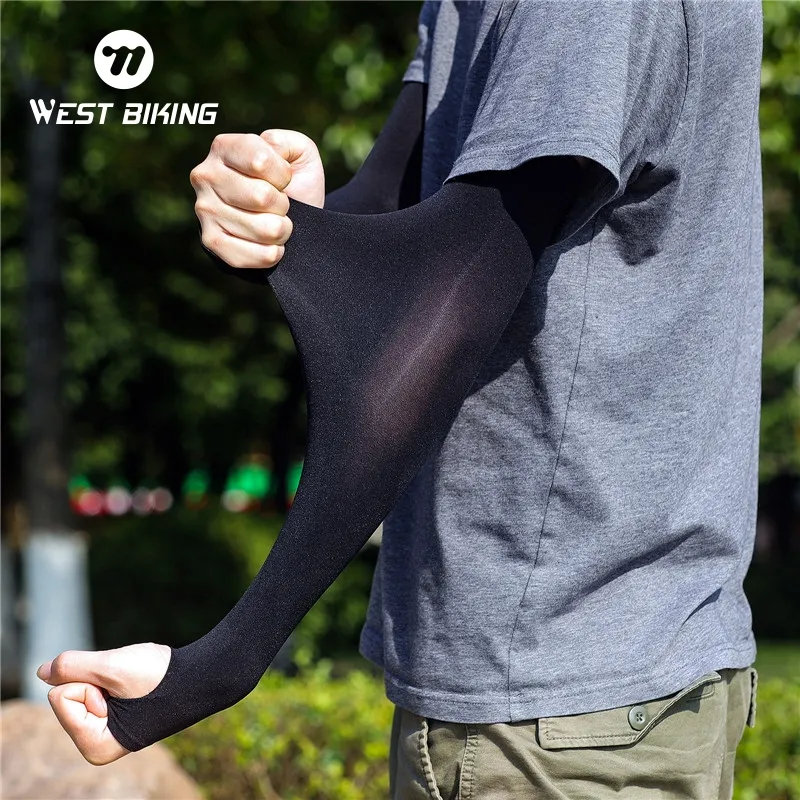 Ảnh Găng ống tay áo WEST BIKING bằng vải lạnh chống tia UV thích hợp khi đi xe đạp 2