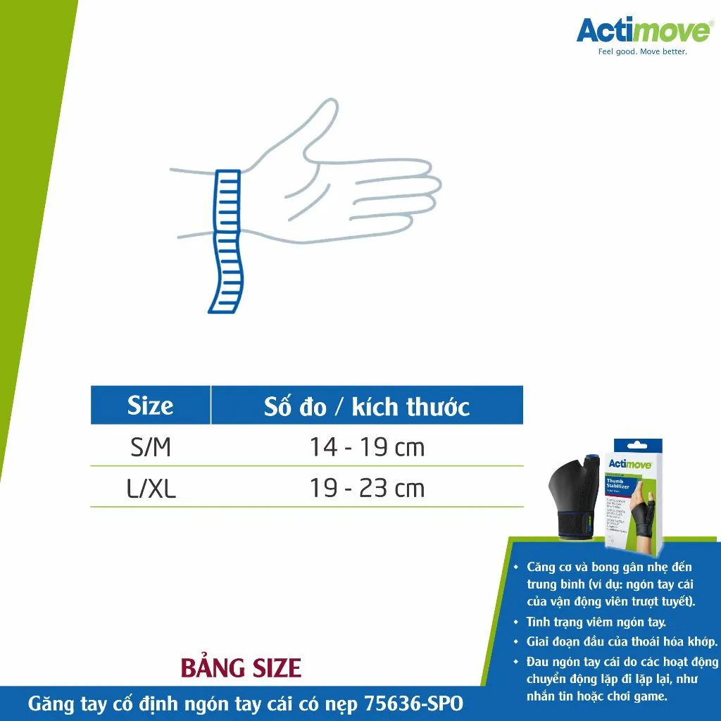 Ảnh Găng tay cố định ngón tay cái có nẹp 75636-SPO Actimove Thumb Stabilizer 1