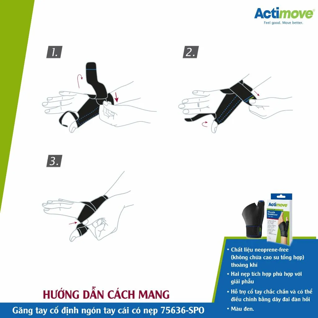 Ảnh Găng tay cố định ngón tay cái có nẹp 75636-SPO Actimove Thumb Stabilizer 4