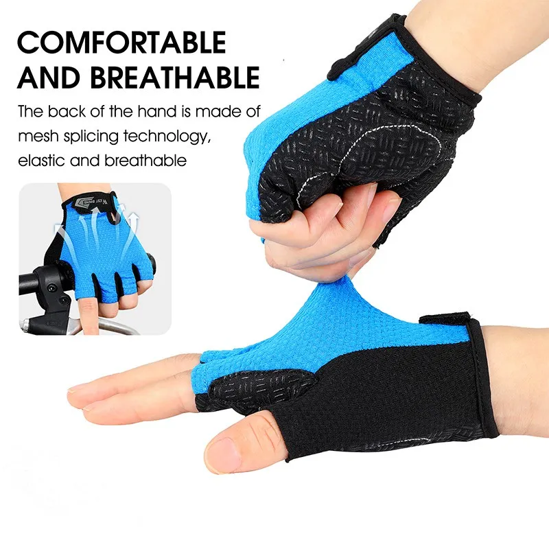 Ảnh Găng tay nửa ngón WEST BIKING thoáng khí chống trượt khi đi xe đạp cho nam nữ 4