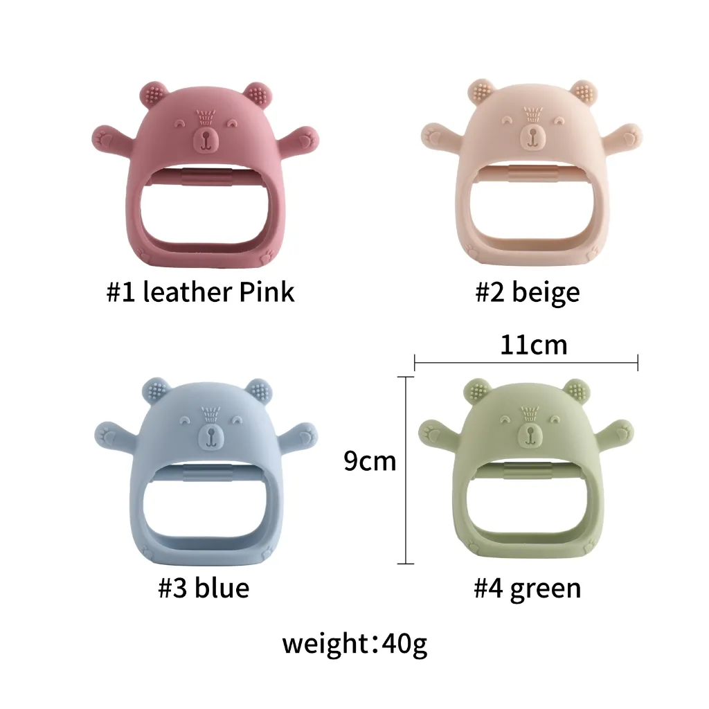 Ảnh Găng Tay silicone Hình Gấu Chống Ăn Mòn Cho Bé 1