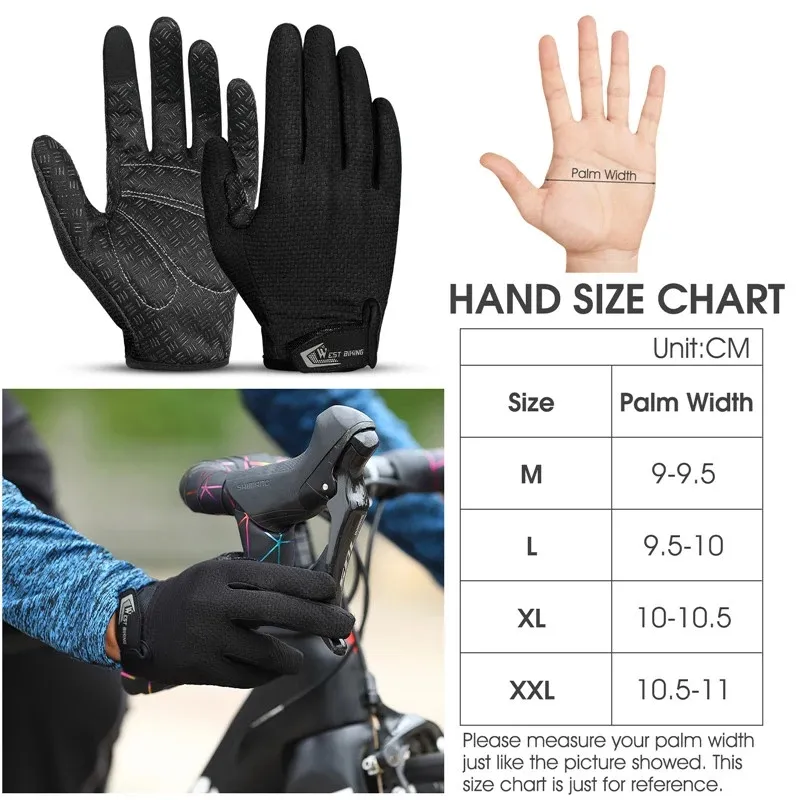 Ảnh Găng tay WEST BIKING chống nắng thoáng khí cho hoạt động ngoài trời/đi xe máy 3