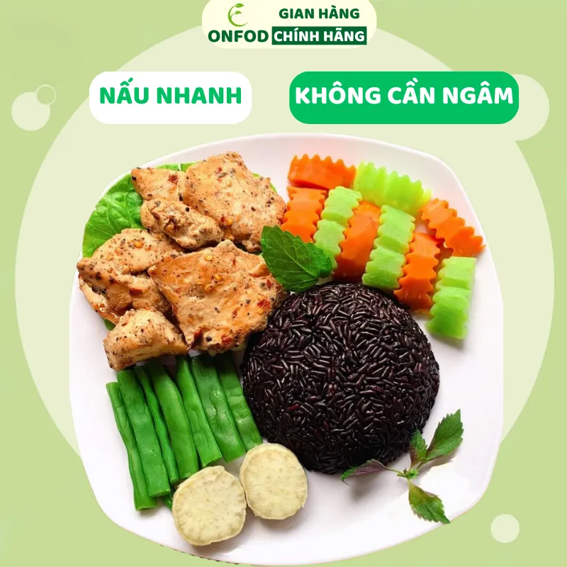 Ảnh Gạo lứt đen dẻo điện biên, gạo lức huyết rồng, gạo st25, gạo nương tím tây bắc ONFOD giảm cân eat clean 2
