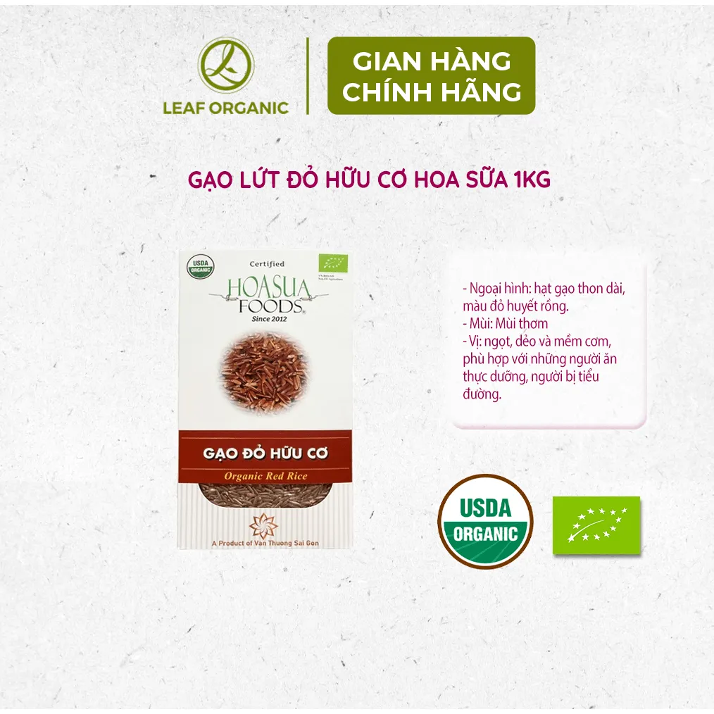Ảnh Gạo lứt hữu cơ Hoa Sữa 1kg vị ngọt đậm, thơm dẻo 3