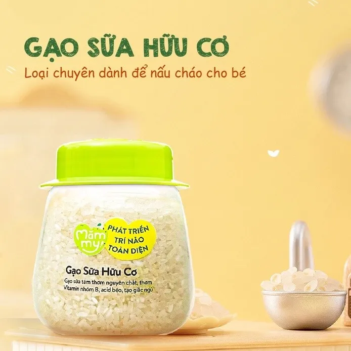Ảnh Gạo sữa hữu cơ Mămmy nấu cháo ăn dặm cho bé từ 6 tháng hũ 140gr 2
