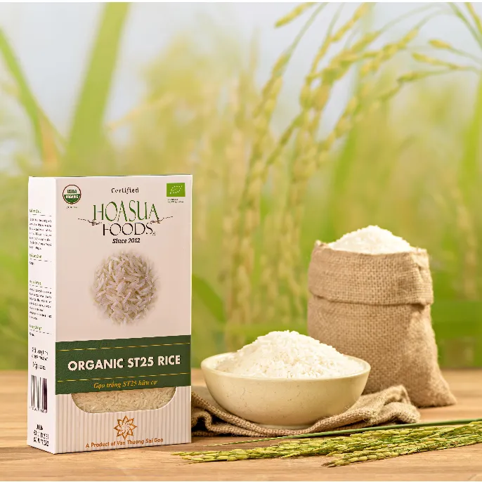 Ảnh Gạo trắng hữu cơ ST25 Hoa Sữa Foods 1kg/hộp 1