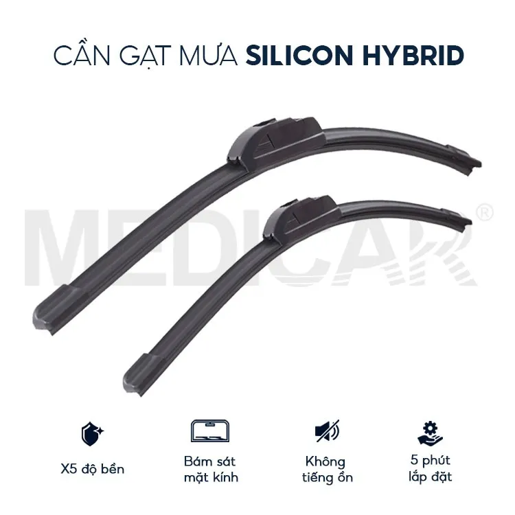 Ảnh Gạt Mưa Ô tô Silicon MEDICAR X KEINE 3 KHÔNG: không vệt nước, không tiếng ồn, không xước kính. Bảo hành đổi mới nếu lỗi 2