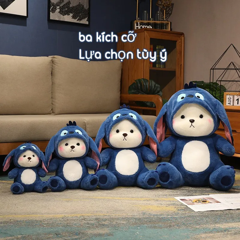 Ảnh Gấu Lena  Gấu Bông Lena xanh Gấu Bông Xinh Lena Lotso Đáng Yêu búp bê nhồi bông gấu xanh với mũ rời 2