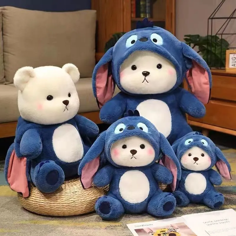 Ảnh Gấu Lena  Gấu Bông Lena xanh Gấu Bông Xinh Lena Lotso Đáng Yêu búp bê nhồi bông gấu xanh với mũ rời 3