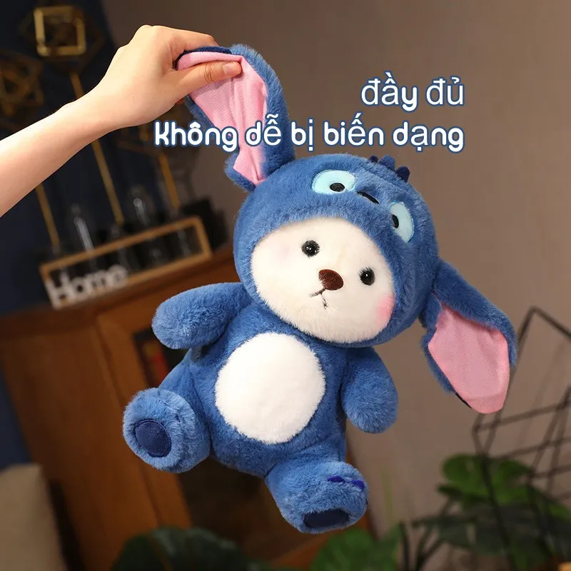 Ảnh Gấu Lena  Gấu Bông Lena xanh Gấu Bông Xinh Lena Lotso Đáng Yêu búp bê nhồi bông gấu xanh với mũ rời 4