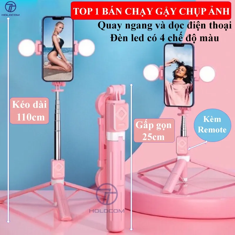 Đánh Giá Gậy Chụp Ảnh 3 Chân Có Đèn Selfie B11s HOLOCOM - Đa Năng, Giá Rẻ