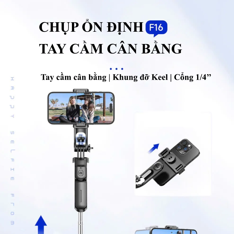 Ảnh Gậy Chụp Ảnh 3 Chân F210S F15 F16 Z165S, Chân Tripod Điện Thoại Đa Năng Có Đèn -HOLOCOM 4