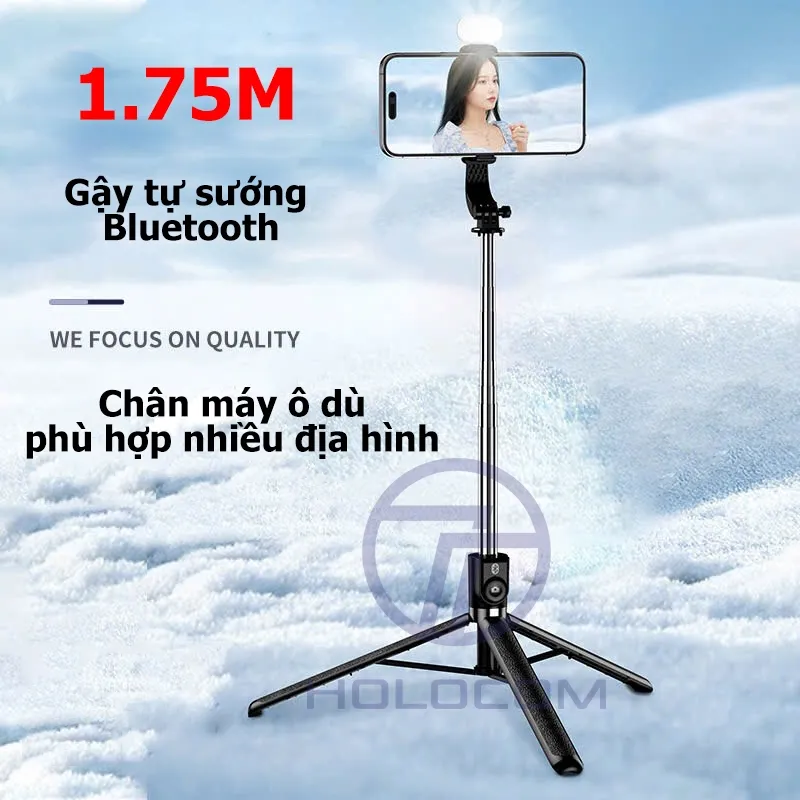 Đánh Giá Gậy Chụp Ảnh 3 Chân Selfie 1M75 HOLOCOM - Tripod Đa Năng Kèm Remote