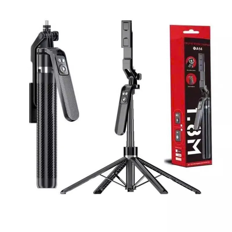 Ảnh Gậy Chụp Ảnh 4 Chân Selfie Kiêm Tripod A14 - Cây Chụp Hình, Gậy Quay Video HOLOCOM 1