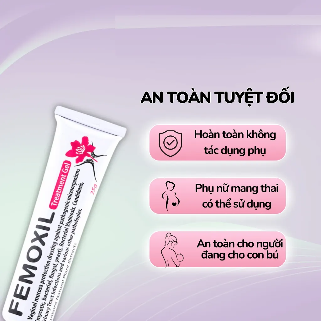 Ảnh Gel bôi âm đạo giảm nấm ngứa, sạch sâu, se khít hồng hào tự nhiên Femoxil tuýp 25g, Danpharm Israel 3