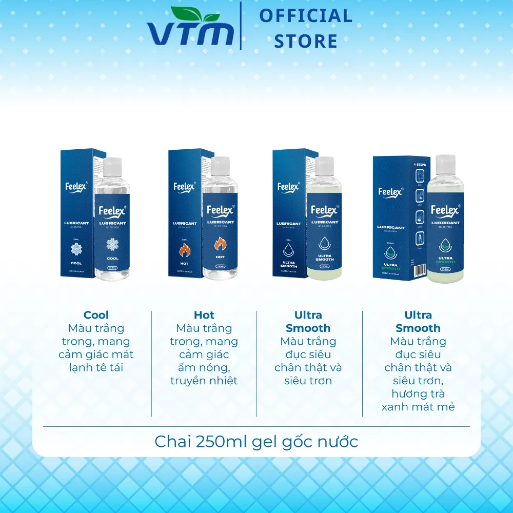 Ảnh Gel bôi trơn quan hệ Feelex Lubricant cảm giác ấm, lạnh, siêu trơn, nhiều mùi hương - 50/250ml 2