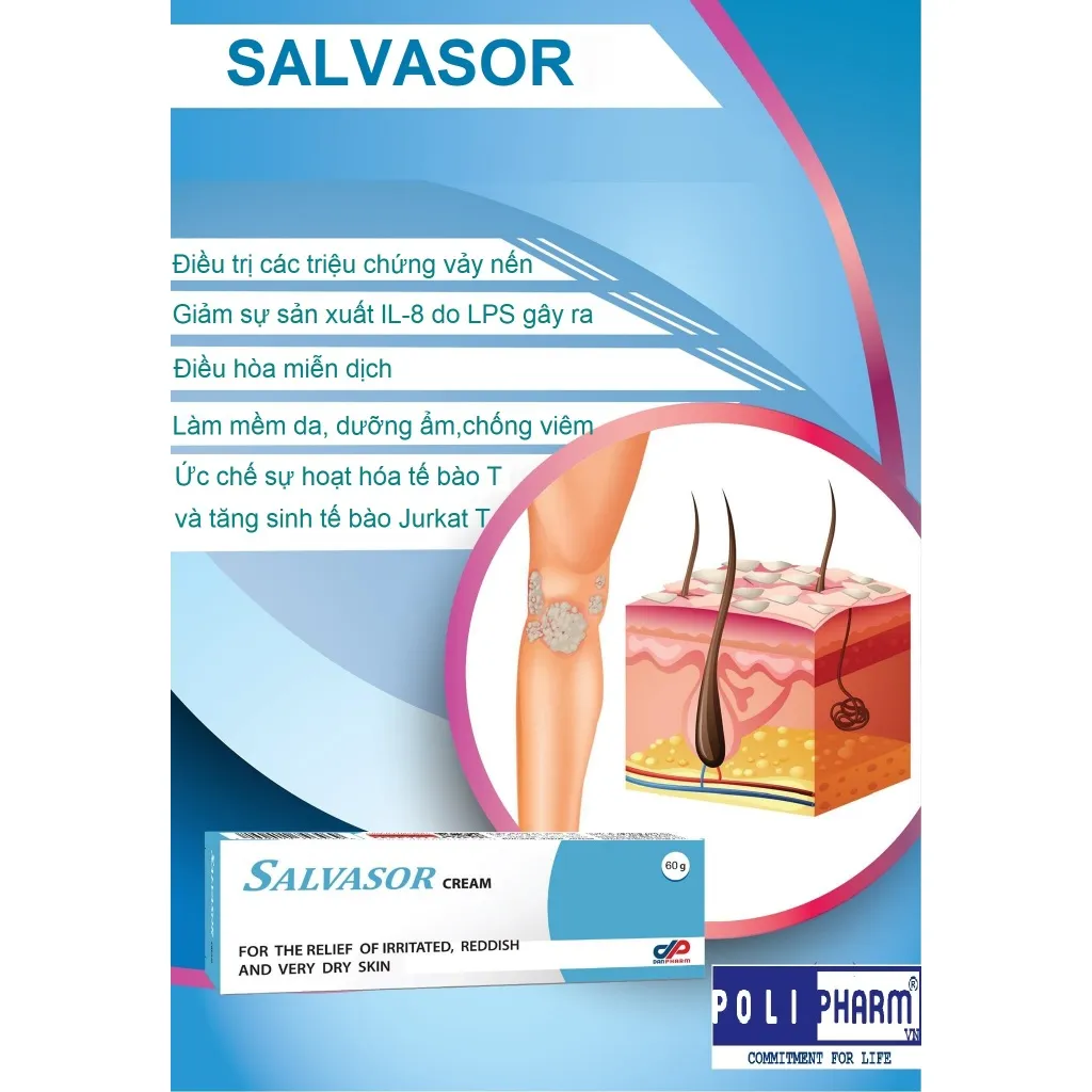 Ảnh Gel bôi vẩy nến Salvasor Danpharm xuất xứ israel Tube 60g Polipharm 2