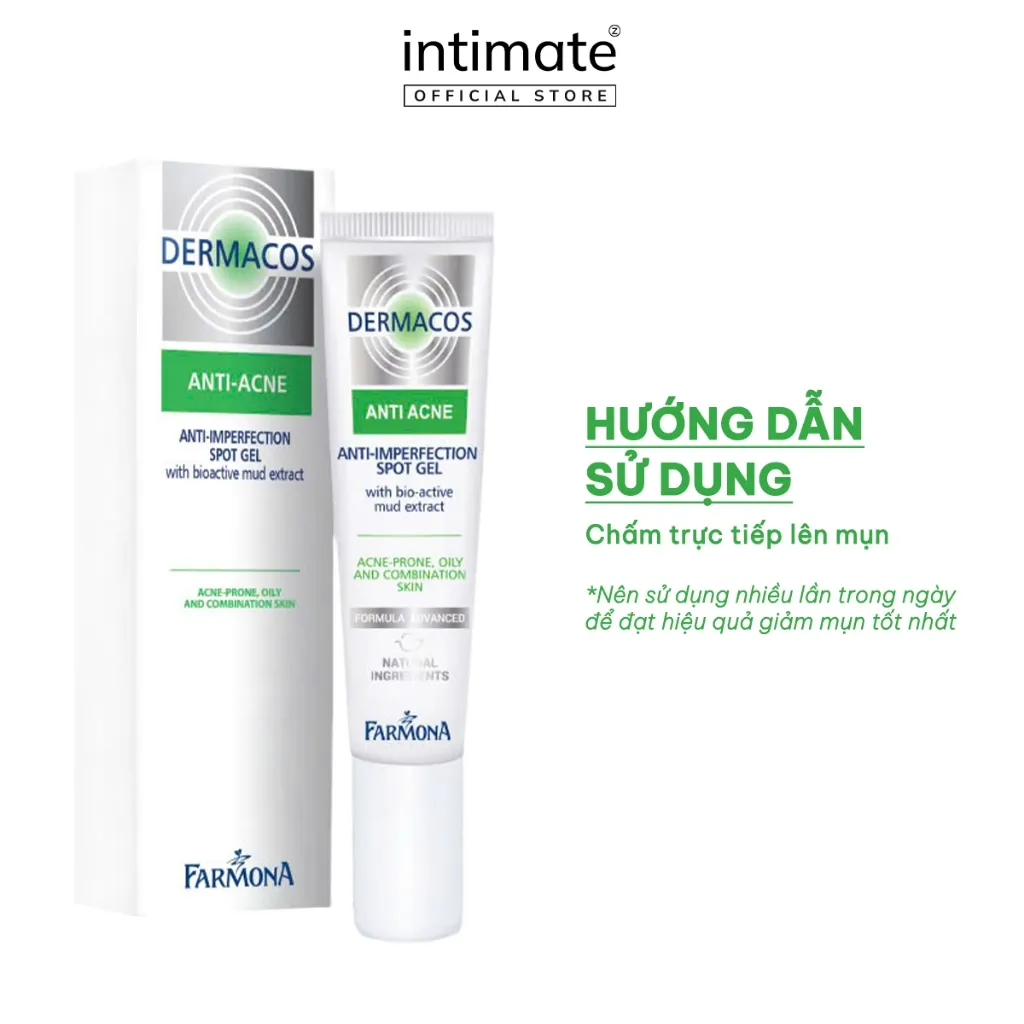 Ảnh Gel Chấm Mụn Dermacos Farmona Giúp Giảm Mụn Dịu Nhẹ Các Kích Ứng Da Dermacos Anti-Ance Anti Imperfection Spot Gel 15ML 3
